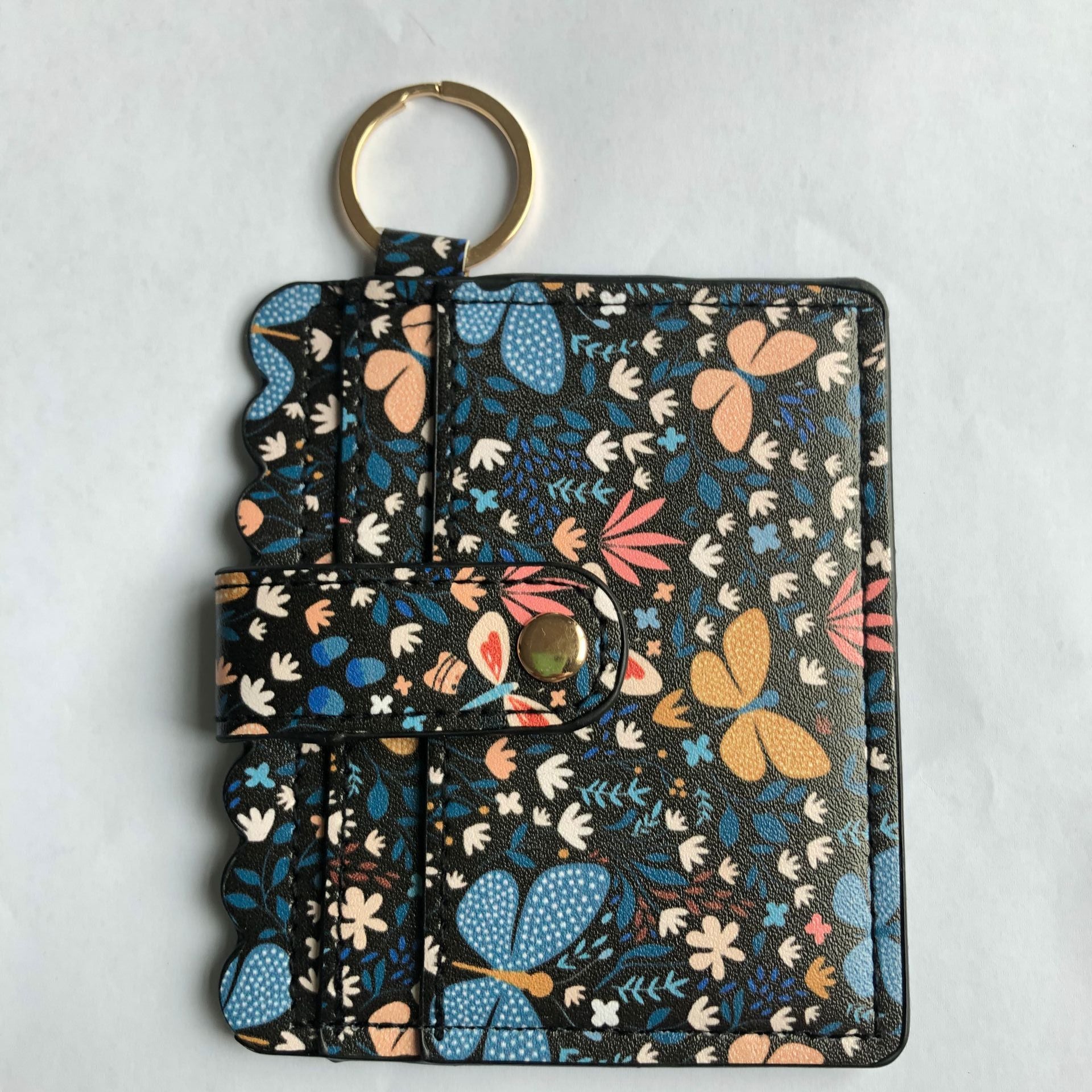 Wholesale PU Leather Leopard Purse Keychain